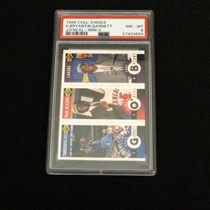 1996-97 Collector's Choice Kobe Bryant/Garnett/J O'Neal Rookie Mini II PSA 8
